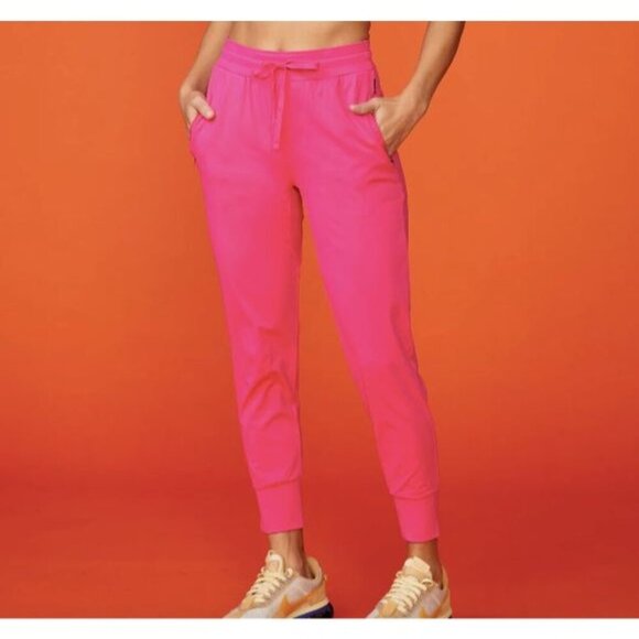 MONROW Womens Movement Jogger Gym Workout Pants Size XL Pink Raspberry SP EXC - Picture 1 of 12